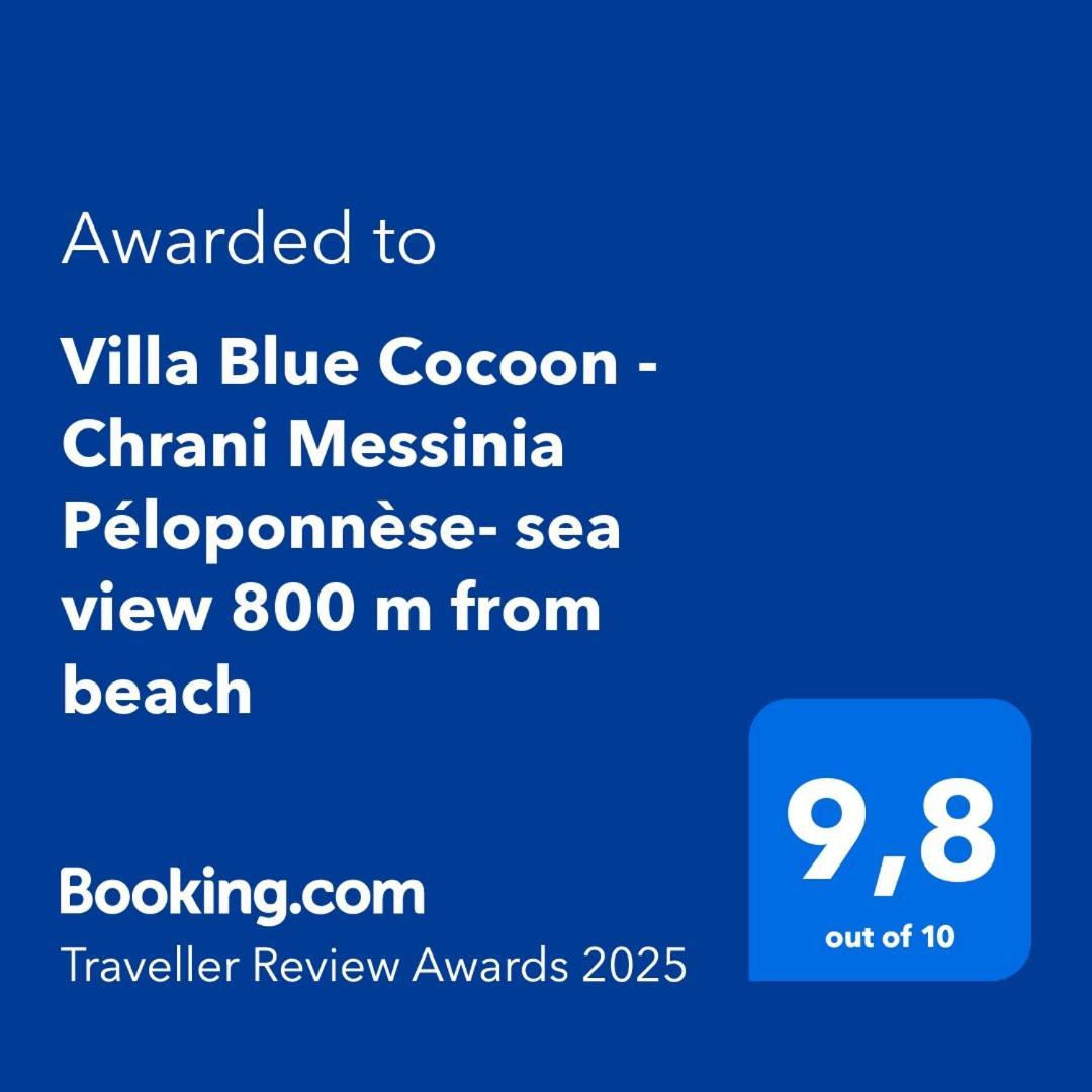 Villa Blue Cocoon - Chrani Messinia Peloponnese- Sea View 800 M From Beach ภายนอก รูปภาพ